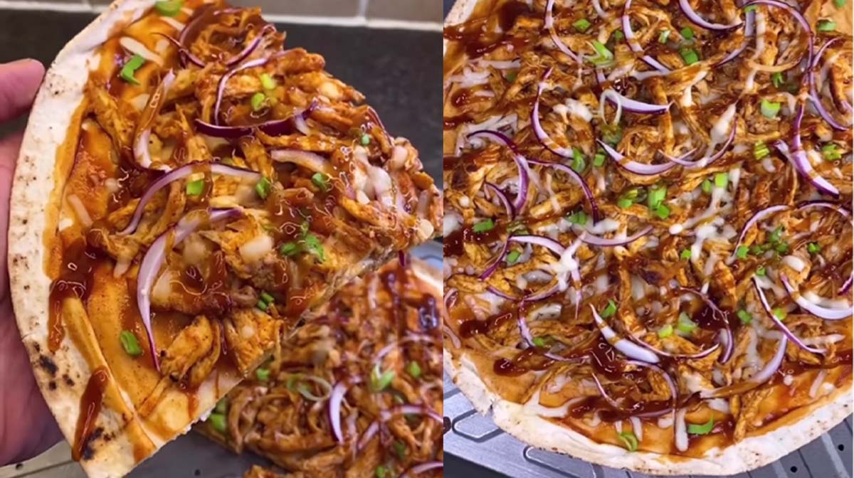 Proteiinipitoinen BBQ kana pizza Alle 500 Kaloria MYPROTEIN Proteiinipitoinen BBQ kana pizza Alle 500 Kaloria MYPROTEIN