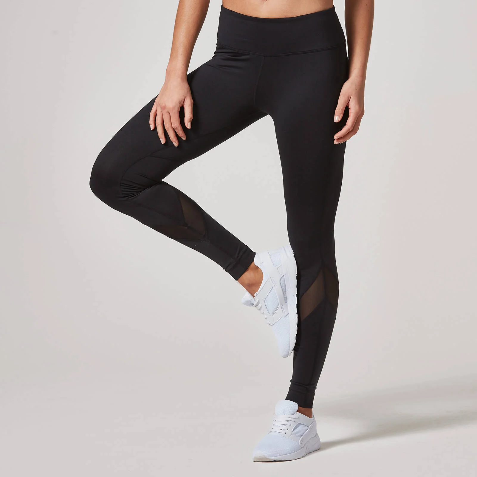 Heartbeat Mesh Full-Length Leggings - XS - Musta Image 1