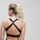 MP Women's Power Cross Back Sports Bra -rintaliivit - Musta