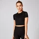 Shape Seamless Short-Sleeve Crop Topppi - Musta
