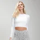Naisten MP Shape Seamless Ultra Long Sleeve Crop -toppi − Valkoinen