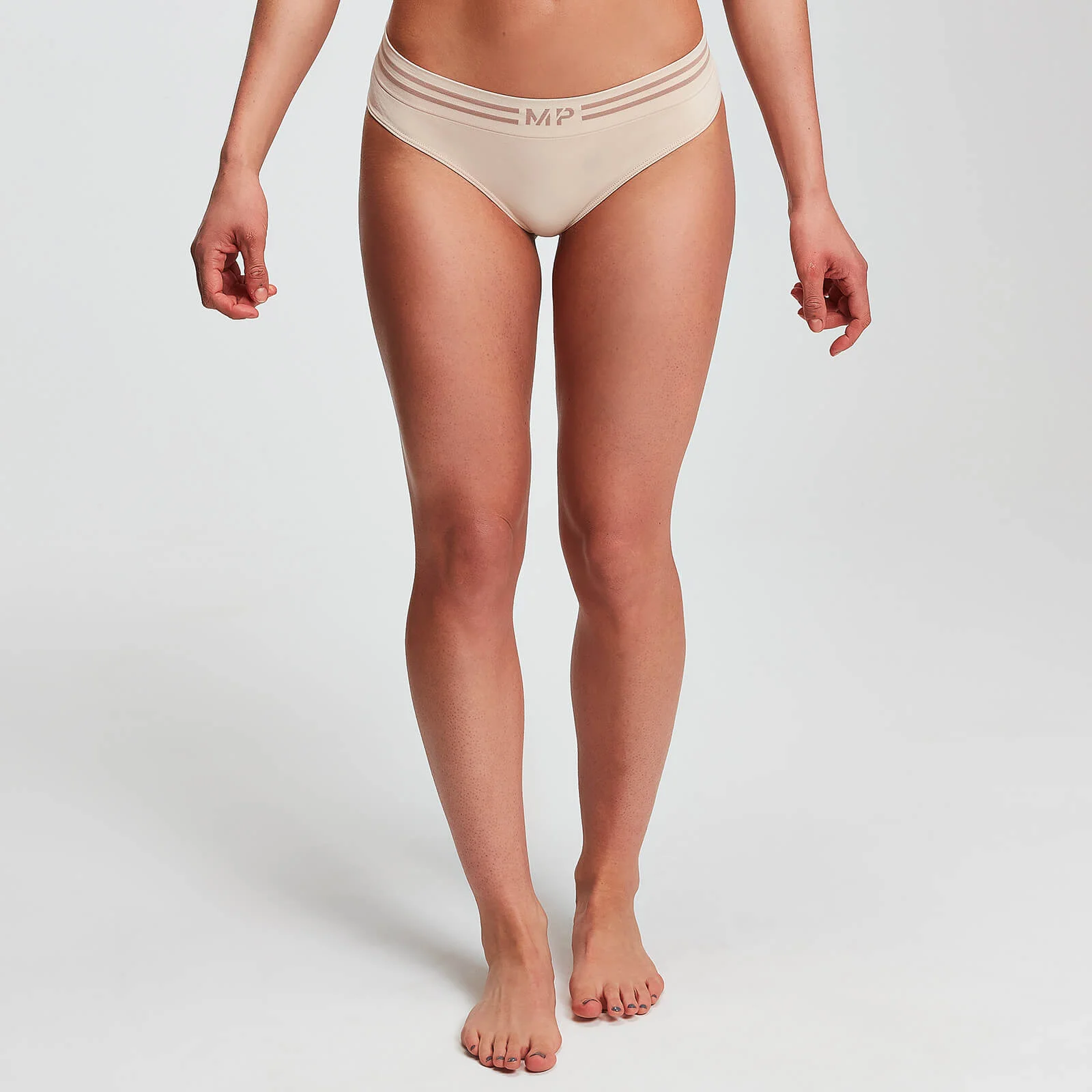 MP Women's Seamless Thong -stringit - Beige - XS Image 1