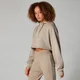 Myprotein Washed Cropped Hoodie - Sesame