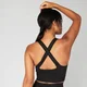 Naisten MP Shape Seamless Ultra Cross Strap -toppi − Musta