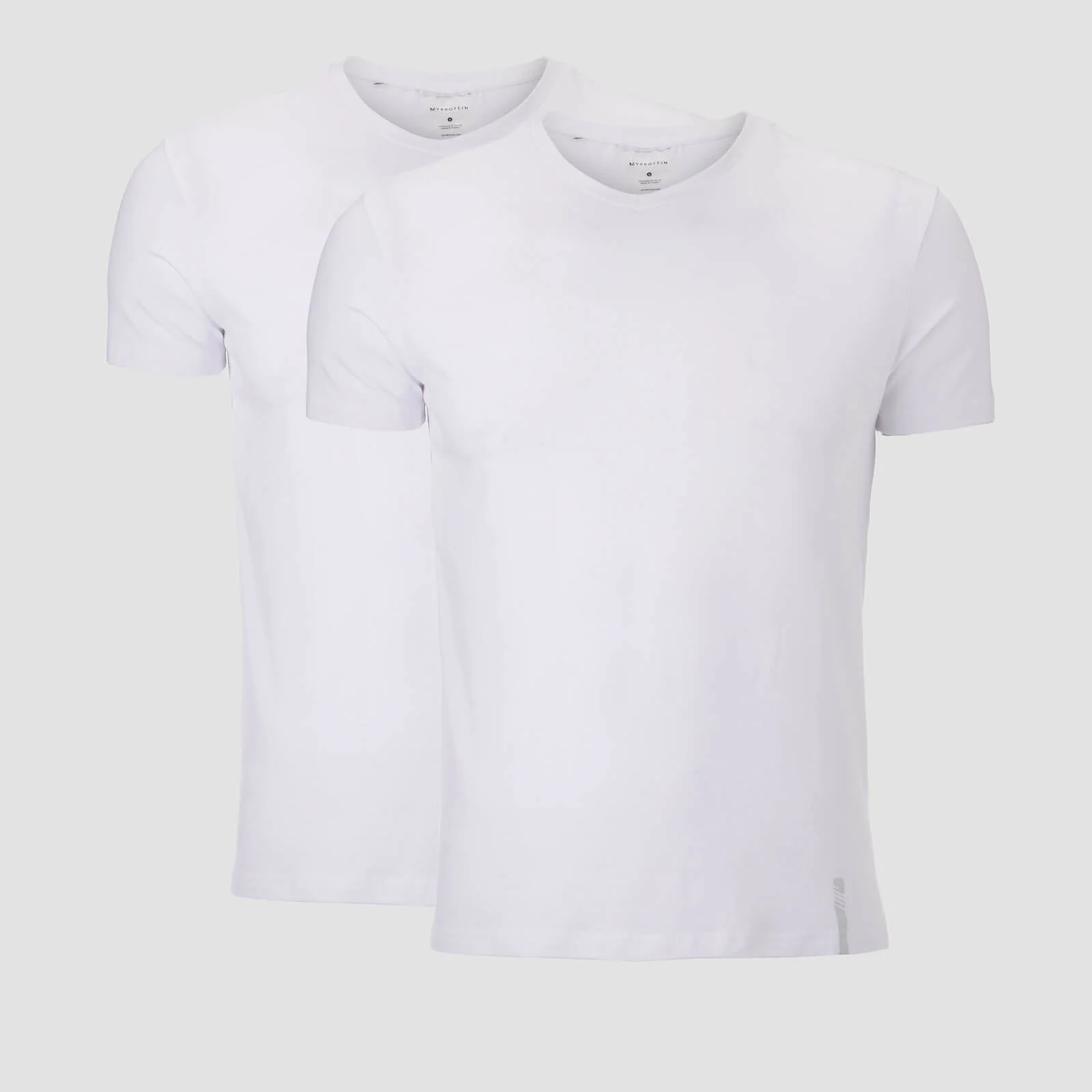 Miesten MP Luxe Classic V-Neck -t-paita − Valkoinen/valkoinen (2 kpl:n pakkaus) - XS Image 1