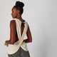 Cross Back Vest - Cream