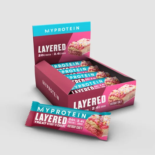 6 Layer Bar proteiinipatukka - 12 x 60g - Syntymäpäiväkakku