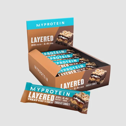 6 Layer Bar proteiinipatukka - 12 x 60g - Chocolate Sundae