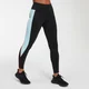 Power Leggings - Musta/Light Blue