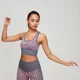Naisten MP Animal Zebra Seamless Sports Bra - Slate/Candy