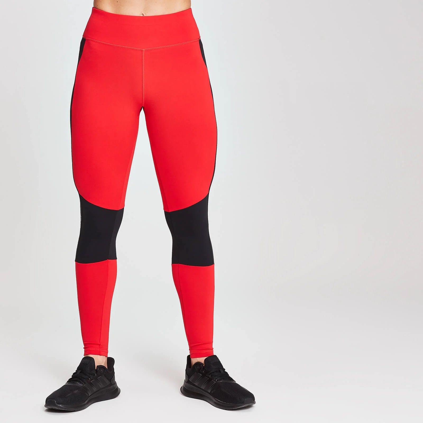 Naisten MP Colour Block Branded Sports Leggings - Danger - XS Image 1