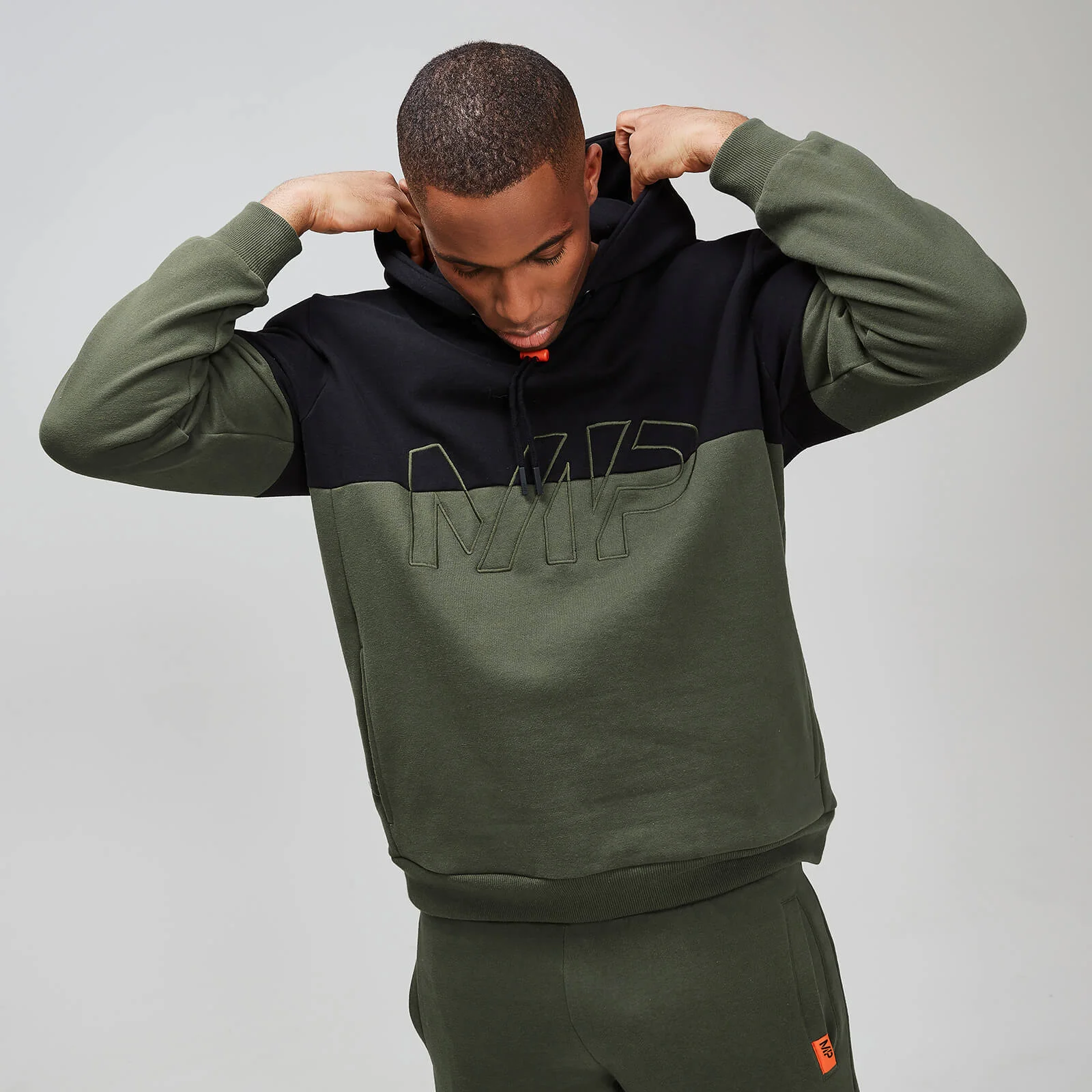 Rest Day Split Overhead Hoodie - Army Green - XS Image 1