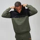 Rest Day Split Overhead Hoodie - Army Green