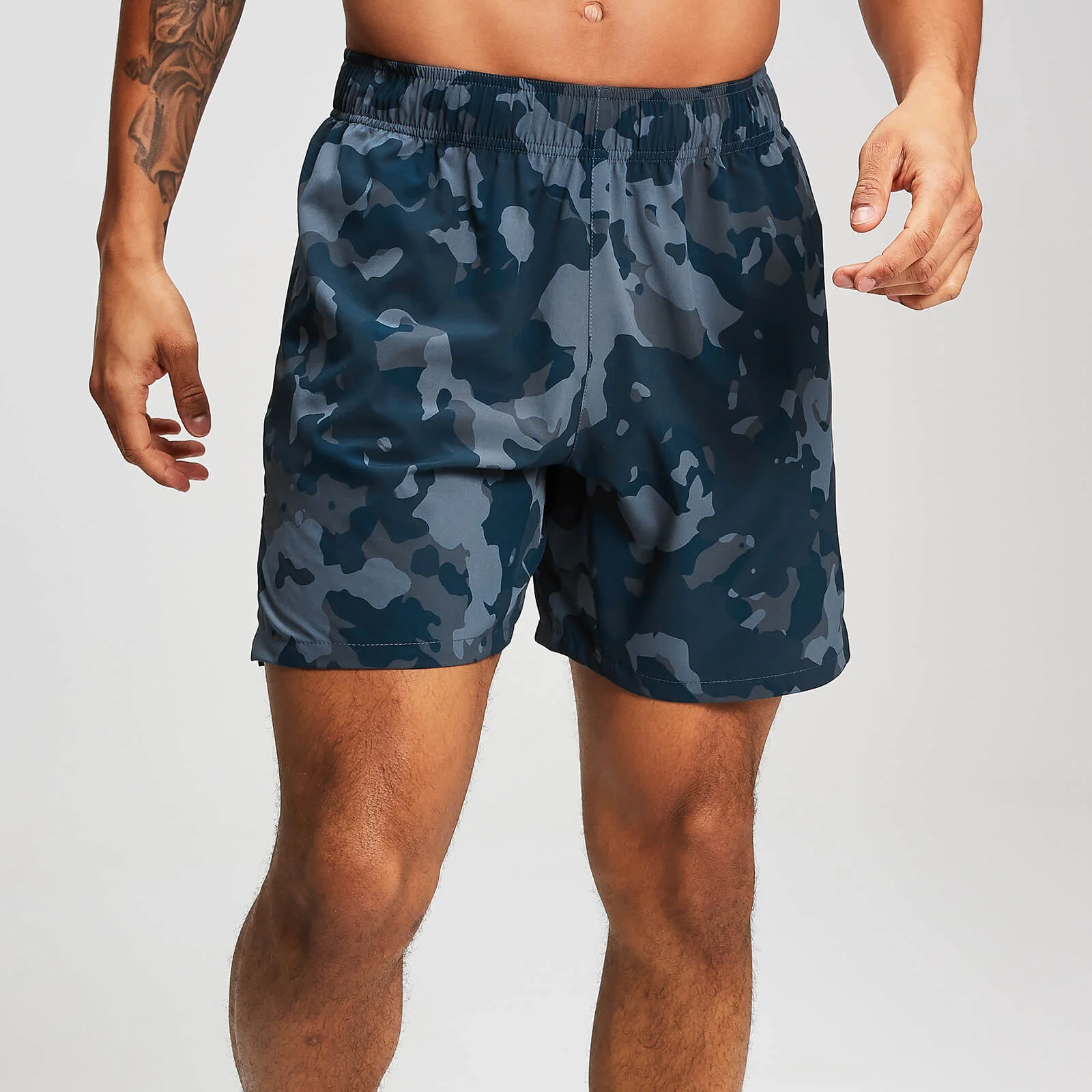 Miesten MP Training Stretch Woven Shorts - Washed Blue-Camo - XS Image 1