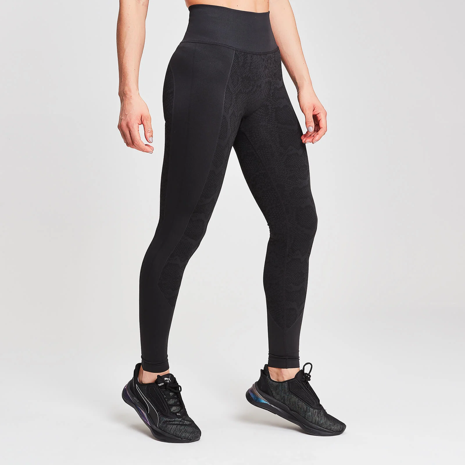 Naisten MP Animal Snake Seamless Leggings - Black - XS Image 1