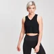MP Ribbed V Cropped Vest - Musta