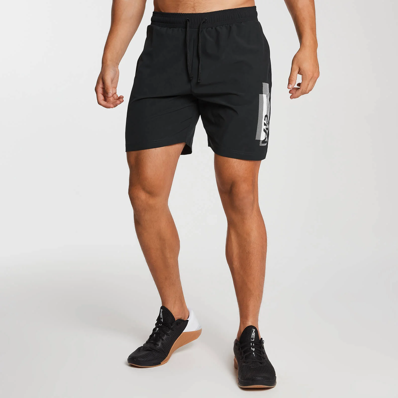 Men's Printed Training Shorts -shortsit - Mustat - XS Image 1