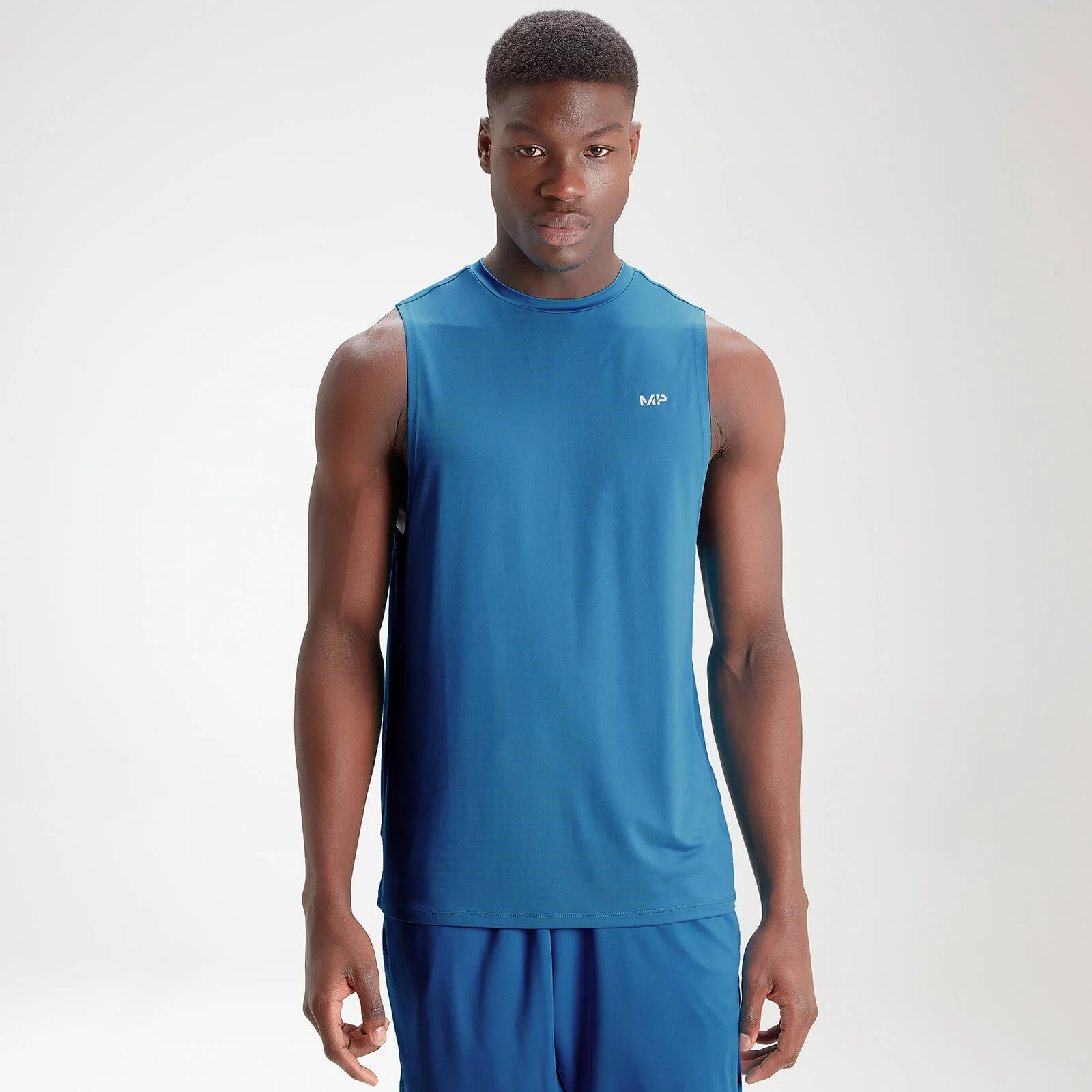 MP Men's Essentials Training Tank - Aqua - XXS Image 1