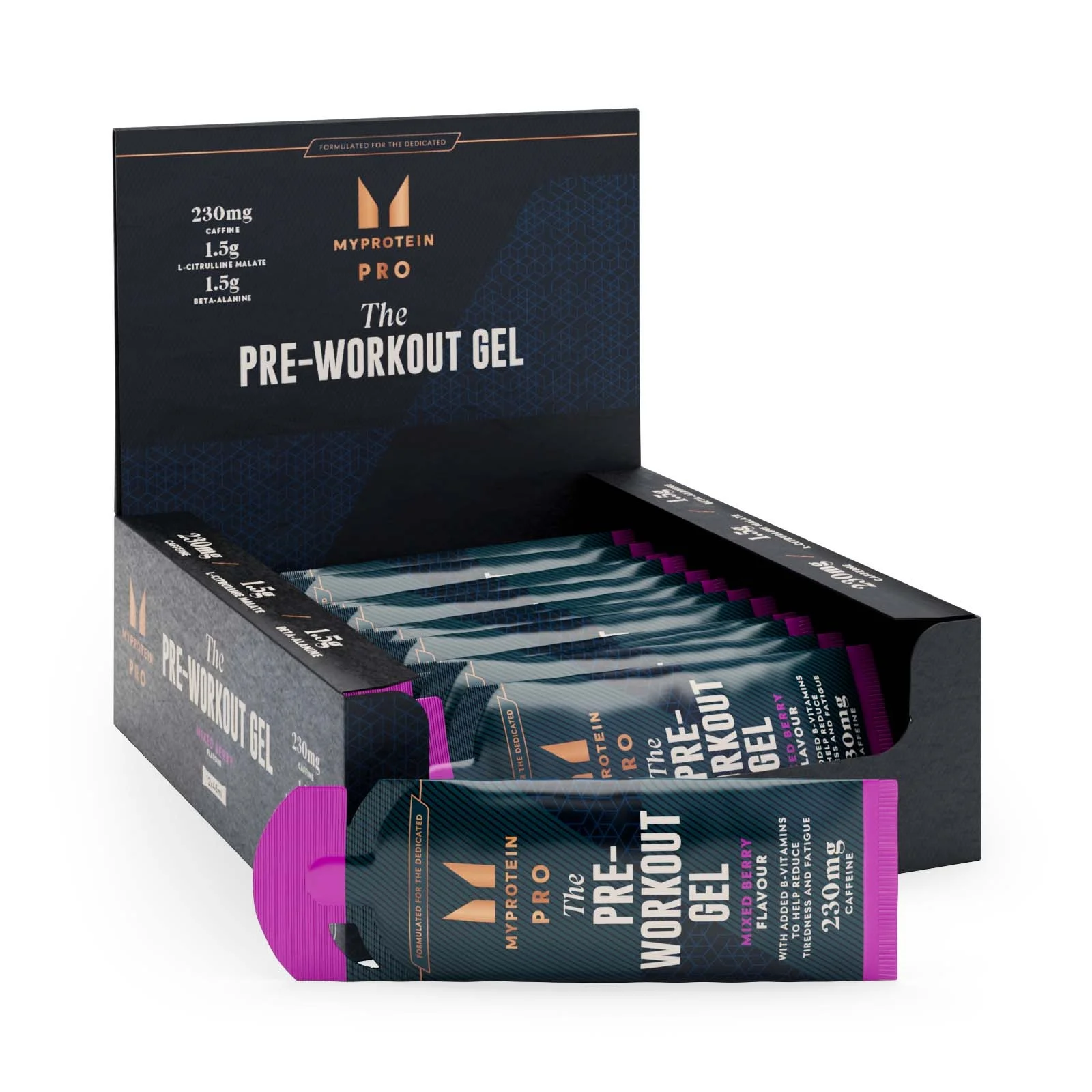 Pre-Workout geeli - 12 x 50g - Marjasekoitus Image 1
