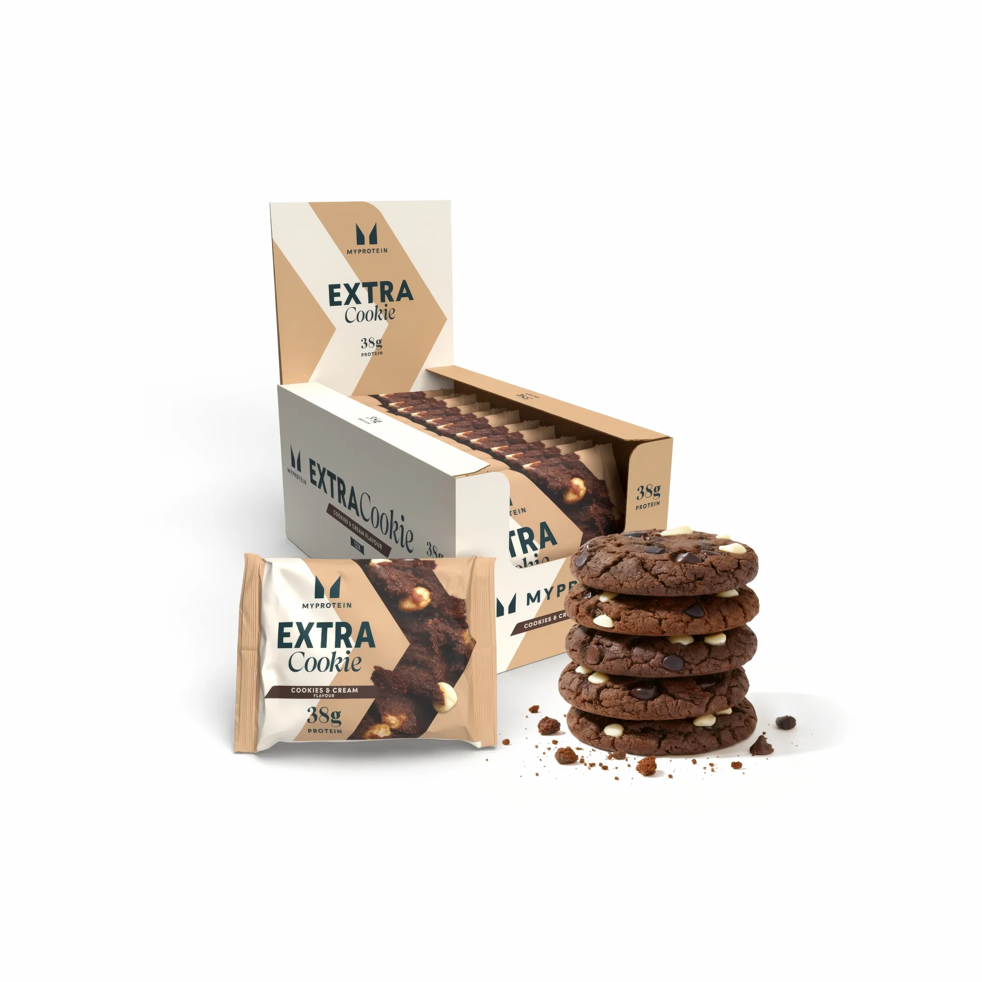 Protein Cookie - 12 x 75g - Cookies ja Cream Image 1