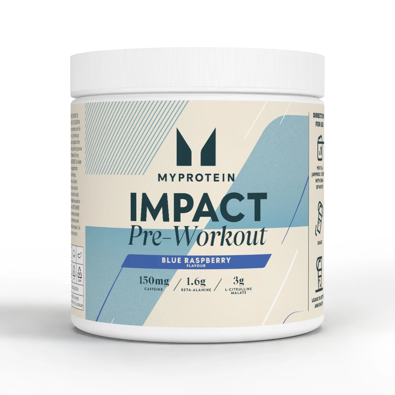Pre-Workout-sekoitus - 500G - 43annosta - Sininen Vadelma Image 1