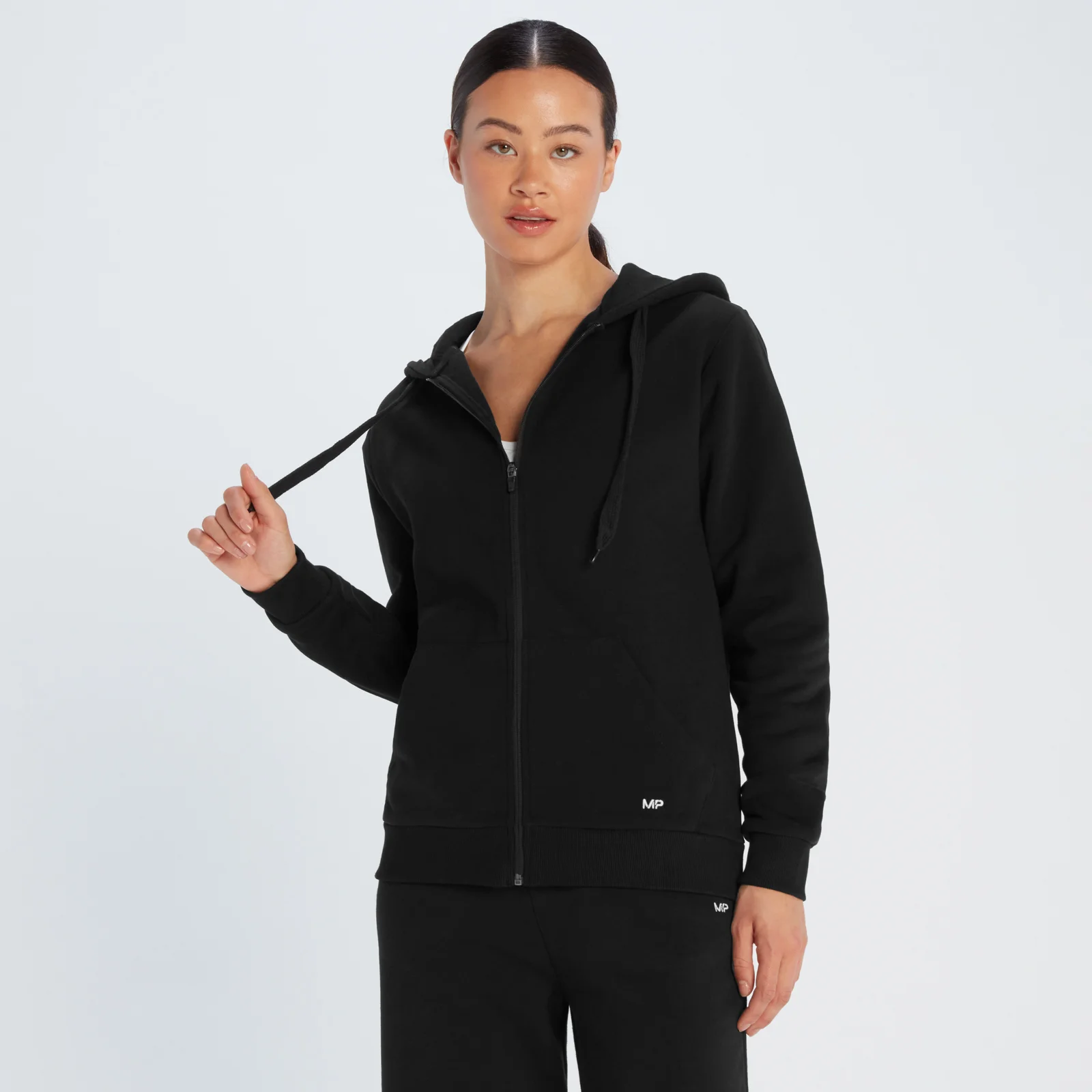 MP Women's Essentials Zip Through Hoodie -huppari - Musta - XS Image 1