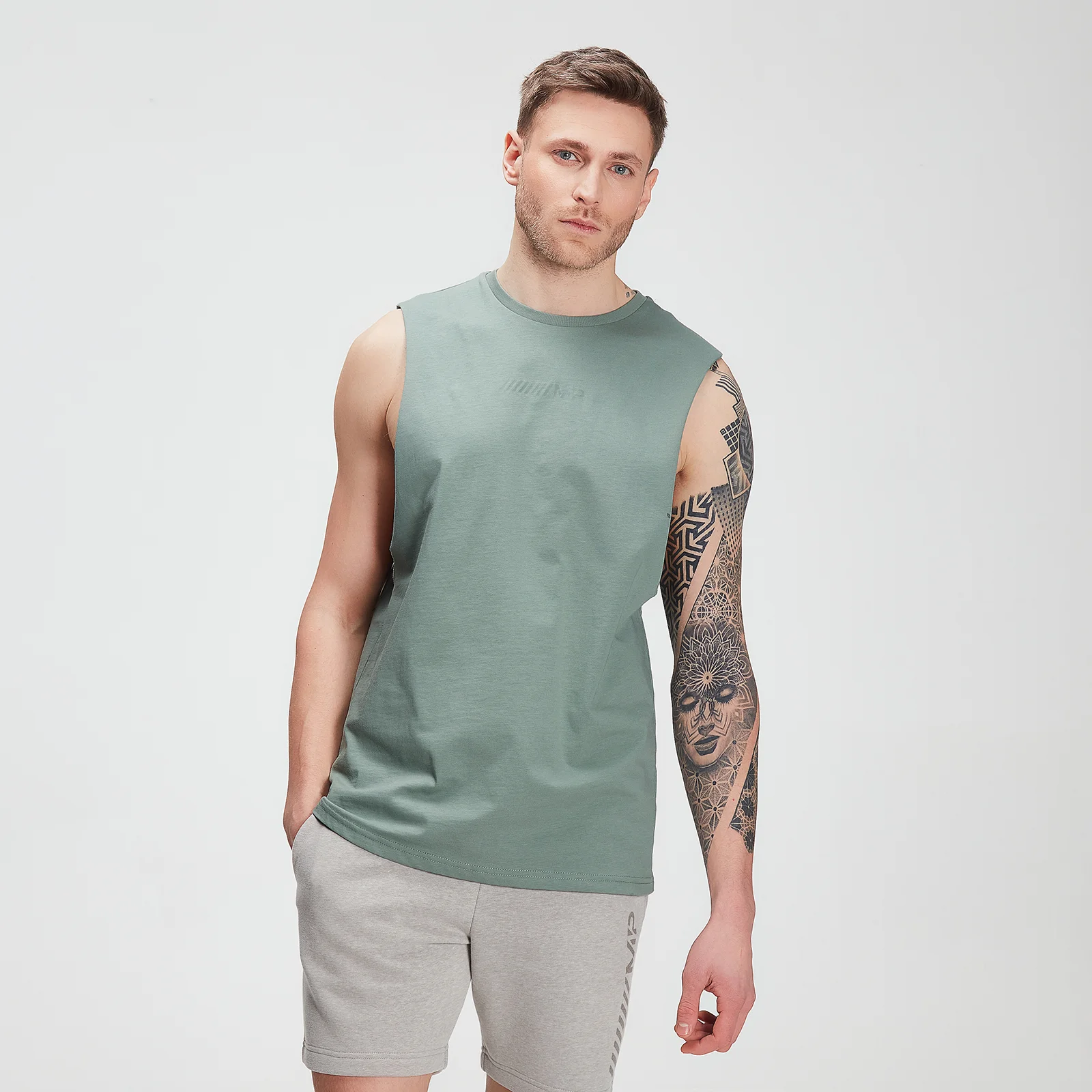 Miesten MP Tonal Graphic Tank -tankkitoppi – Washed Green - XXS Image 1