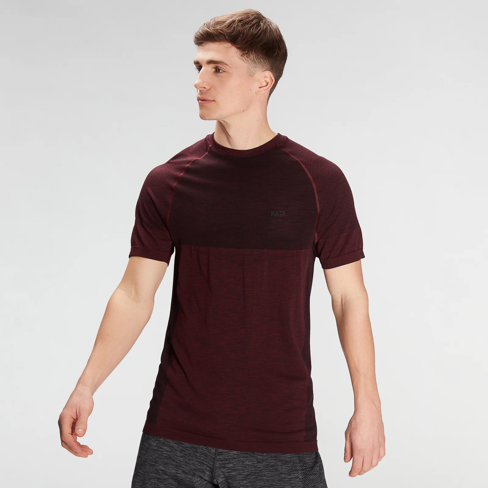 Miesten MP Essential Seamless Short Sleeve T-Shirt − Haalea oxblood marl - XXS Image 1