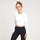 Naisten MP Shape Seamless Long Sleeve Crop Top − Valkoinen
