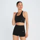 Naisten MP Shape Seamless Cross Strap Sports Bra − Musta