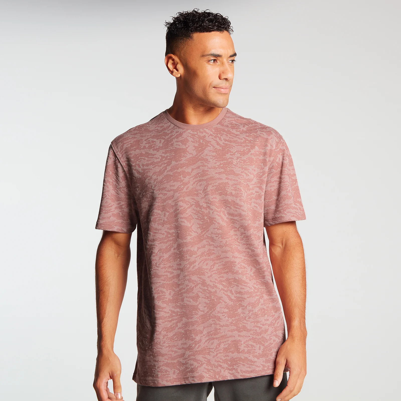 MP Miesten harjoittelun lyhythihainen Camo Oversized T-paita - Dust pinkki - XXS Image 1