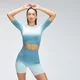 MP Naisten Velocity Saumaton Crop Top - Ocean Blue - Ocean Blue