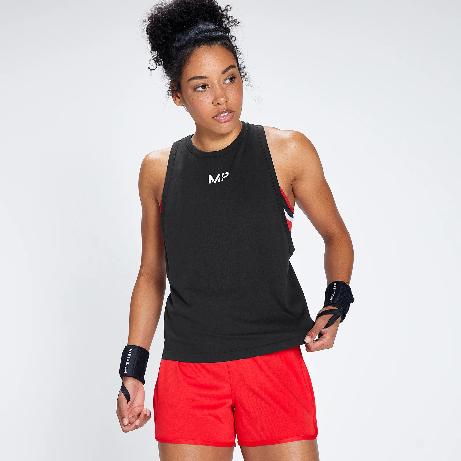 MP Naisten Engage kevyt saumaton liivi - Musta/Valkoinen - XXS Image 1