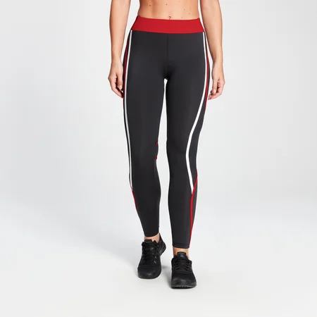 MP Naisten Engage Colour Block Leggings - Musta/ Danger