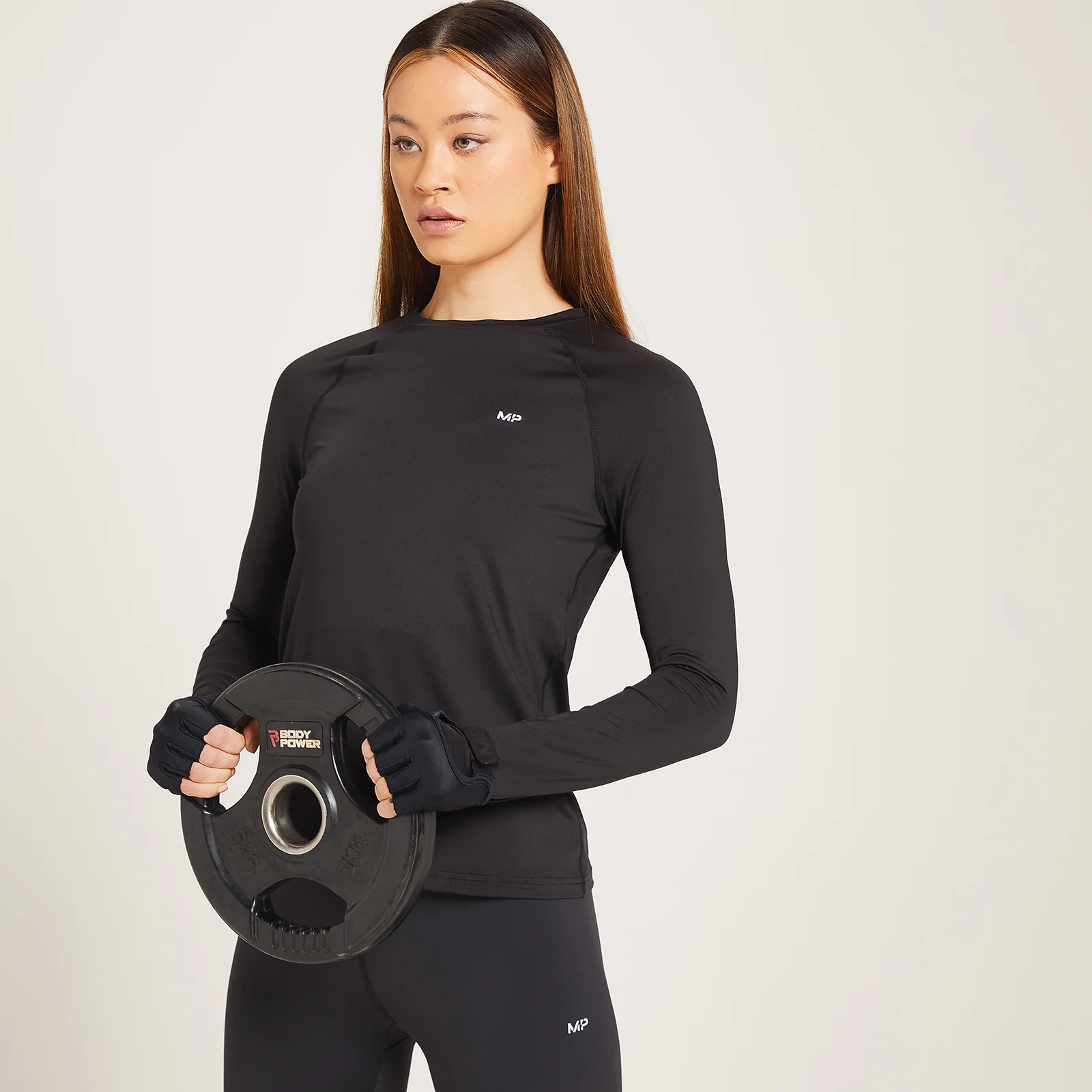 Naisten pitkähihainen MP Linear Mark Training -toppi - Musta - XXS Image 1