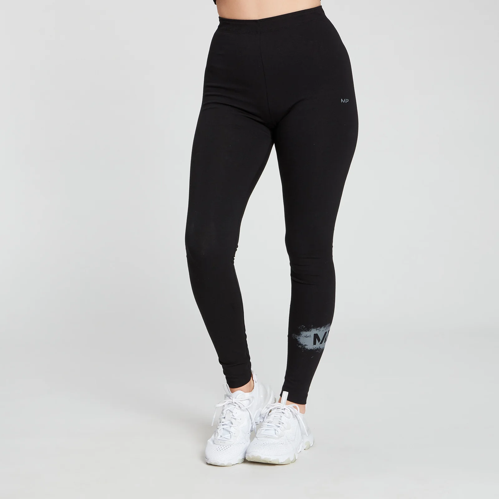 MP Women's Chalk Graphic Leggings - Black - XXS Image 1