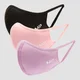 MP Curve Mask (3 kpl:n pakkaus) – Musta / Pelargonin pinkki / liila