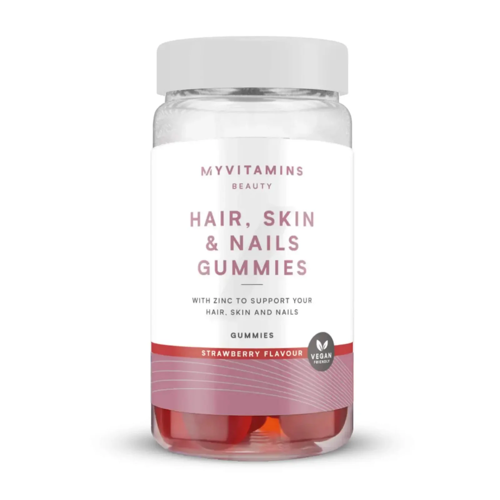 Vegan Hair, Skin & Nails Gummies - 60gummies - Mansikka Image 1
