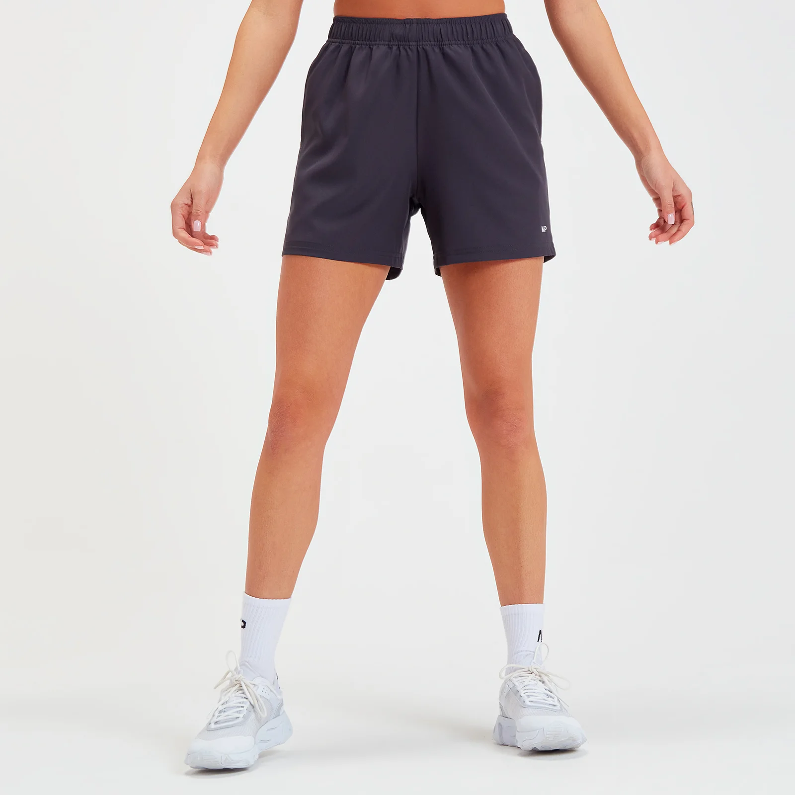 MP Women's Linear Line Graphic Shorts - Gun Metal - XXS Image 1