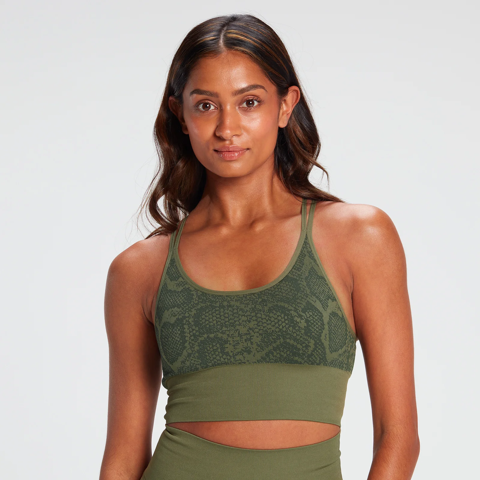 MP Snake Seamless Sports Bra - Green - XS Image 1