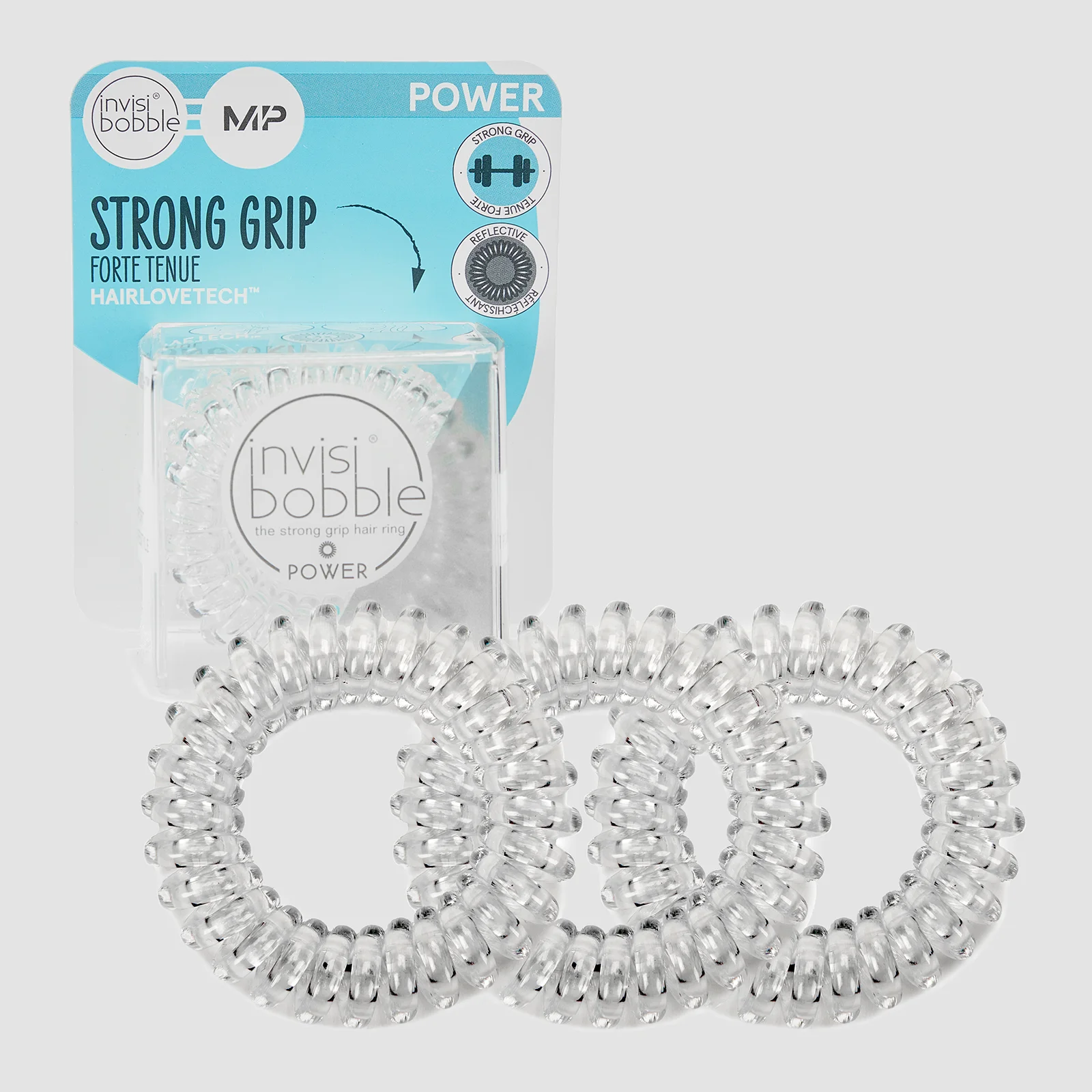 MP X Invisibobble® -tehoheijastin - Kristallinkirkas - KOLMEN PAKKAUS Image 1