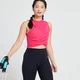 Naisten lyhyt MP Power Twist Front -toppi - Magenta