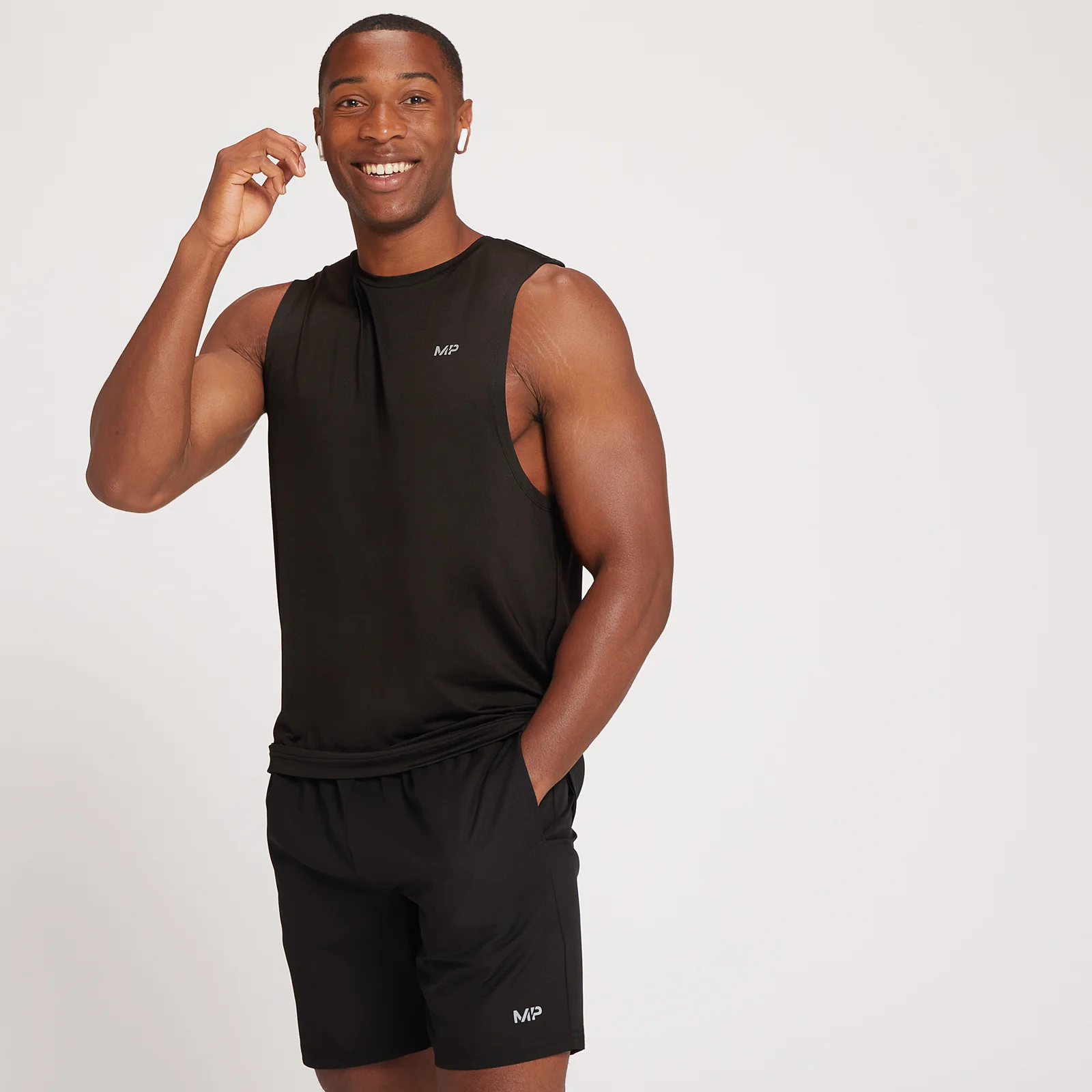 Miesten kuvioitu MP Repeat MP Training -tankkitoppi - Musta - XXS Image 1