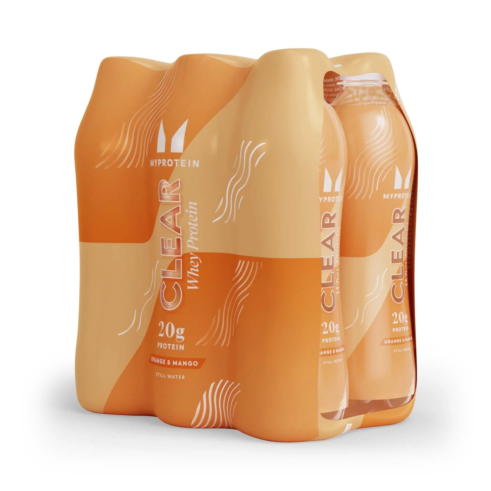 Clear Protein Water – juomavalmis (6 kpl:n pakkaus) - 6 Pack - Orange & Mango Image 1