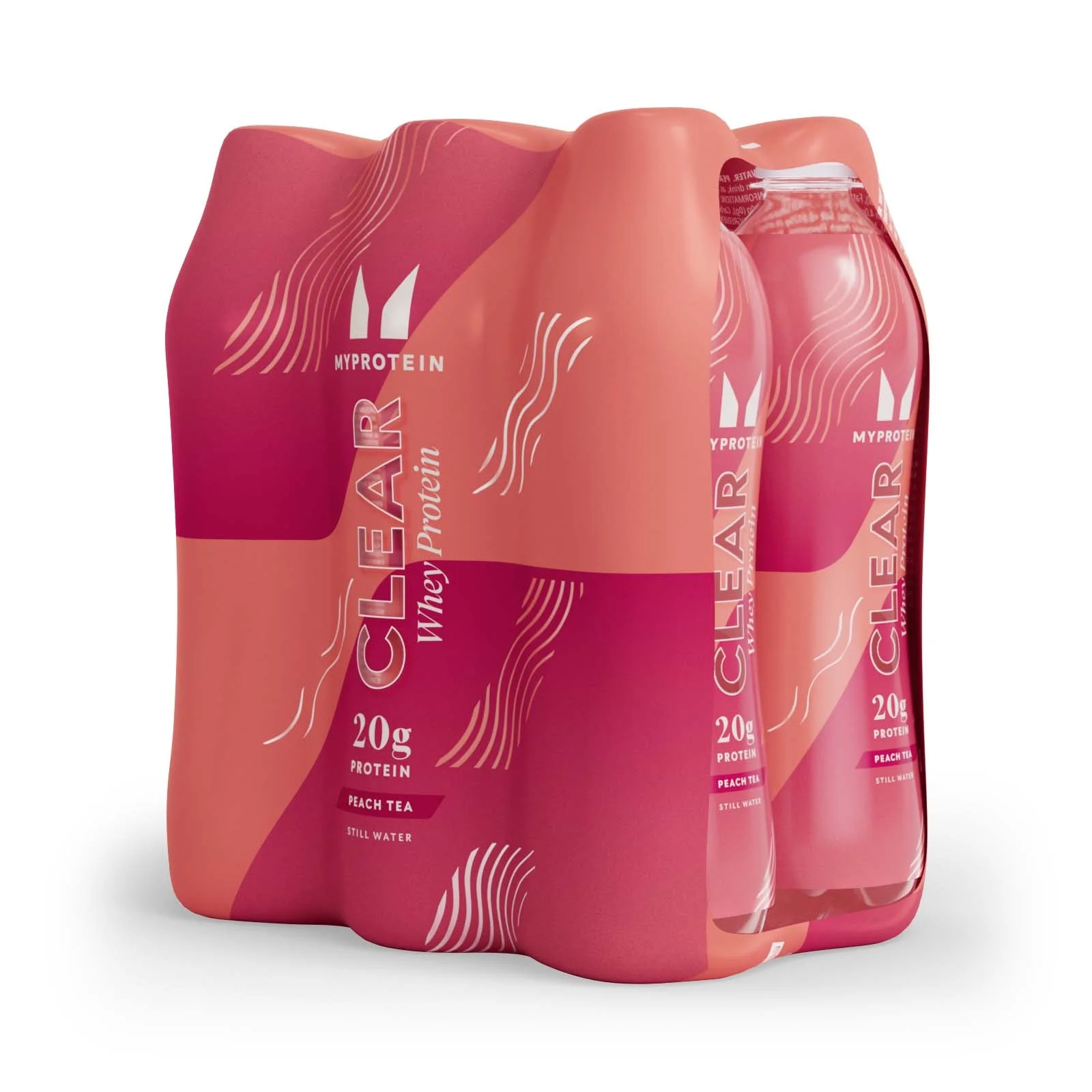 Clear Protein Water – juomavalmis (6 kpl:n pakkaus) - 6 Pack - Peach Tea Image 1