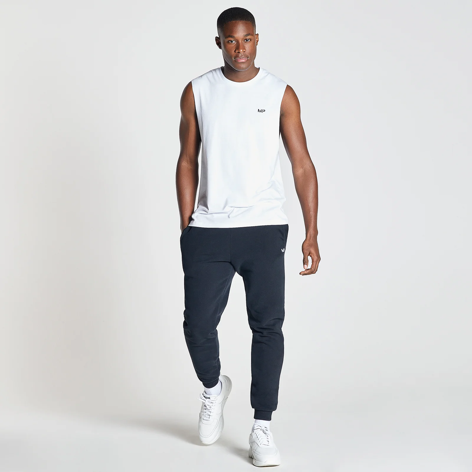 MP Miesten Essentials Drirelease Drop Armhole Tank Top - Valkoinen - XXS Image 1