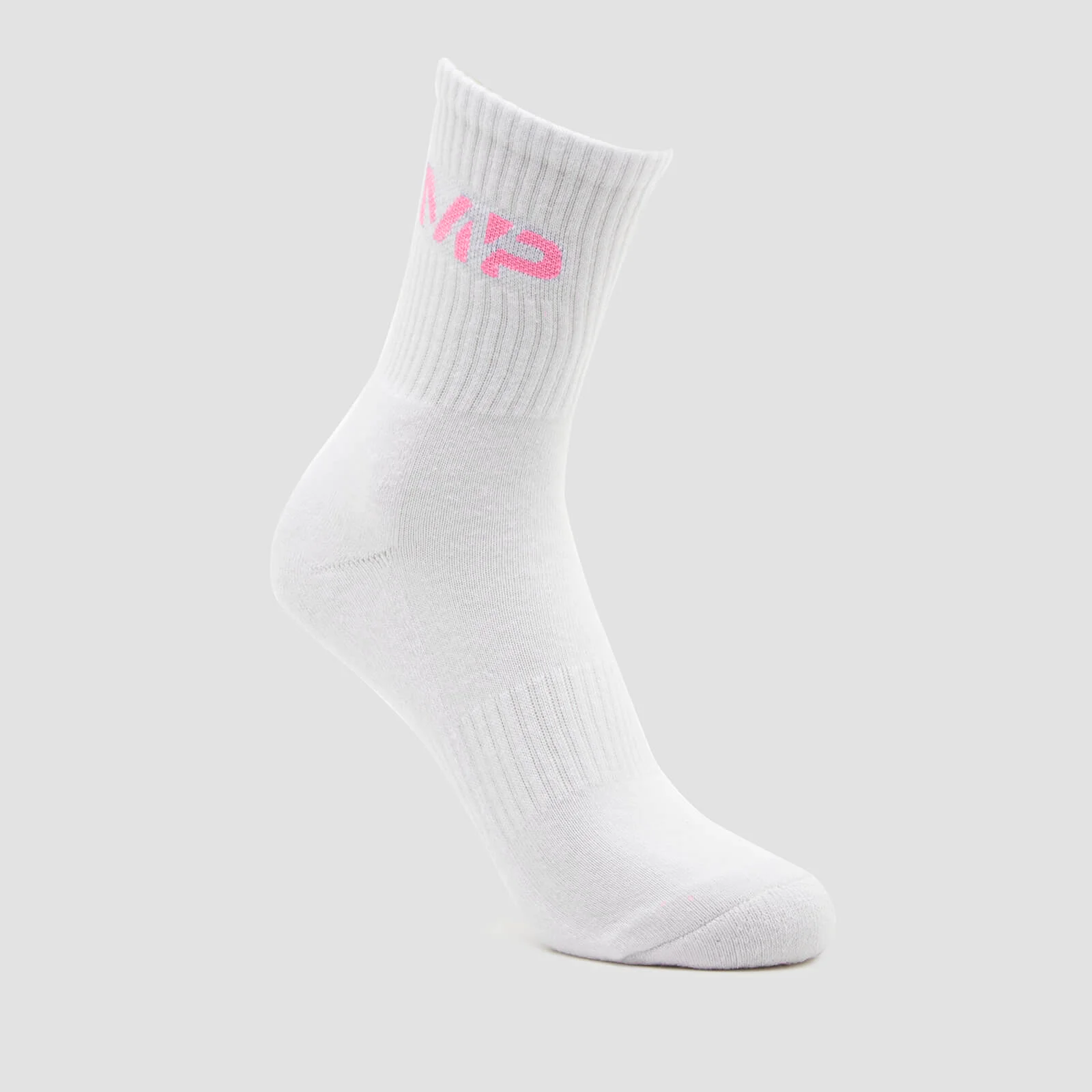 MP Essential Crew Socks Unisex - White/Candy Floss - UK 2-5 Image 1