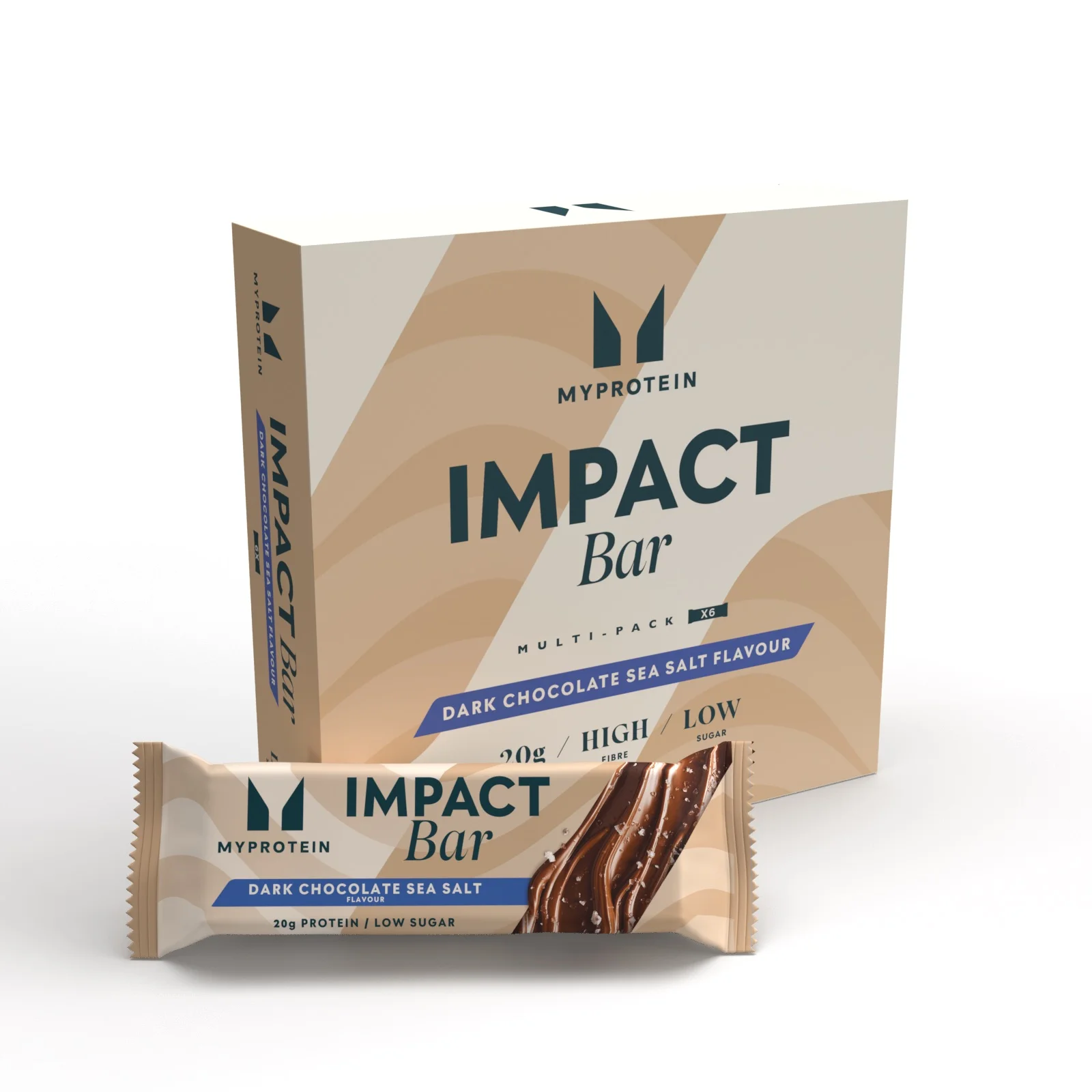 Impact Protein Bar - 6 x 64g - Tummasuklaa merisuola Image 1