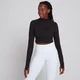 MP Naisten Power Ultra Cropped ¼-vetoketjullinen toppi – Musta