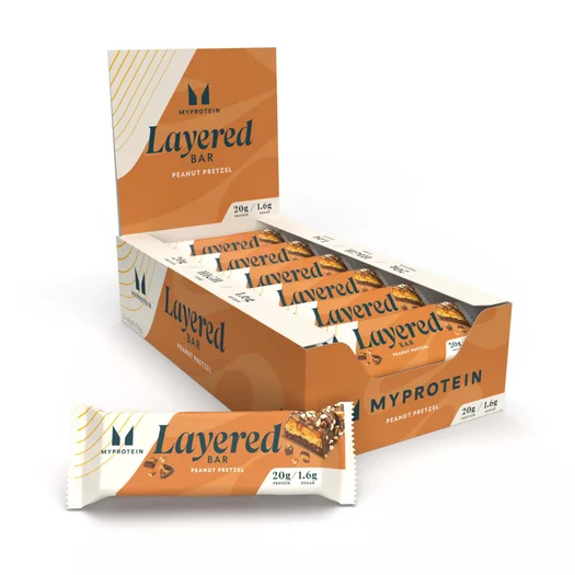 6 Layer Bar proteiinipatukka - 12 x 60g - Chocolate Peanut Pretzel